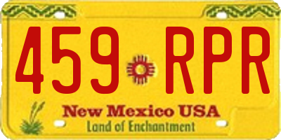 NM license plate 459RPR