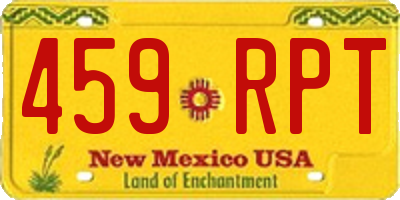 NM license plate 459RPT