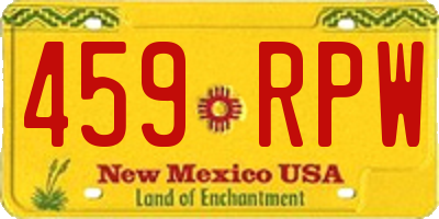NM license plate 459RPW