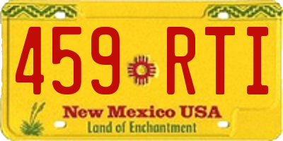 NM license plate 459RTI
