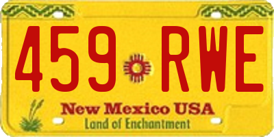 NM license plate 459RWE