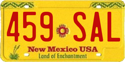 NM license plate 459SAL