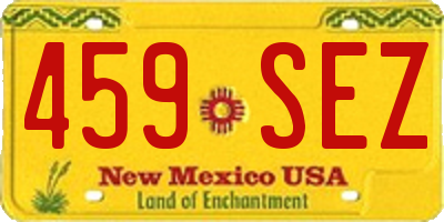 NM license plate 459SEZ