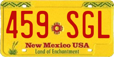 NM license plate 459SGL
