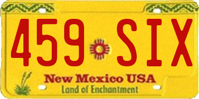 NM license plate 459SIX
