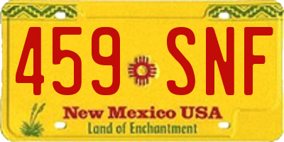 NM license plate 459SNF