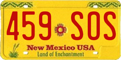 NM license plate 459SOS