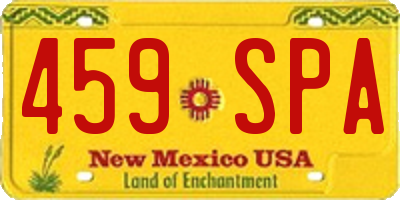 NM license plate 459SPA