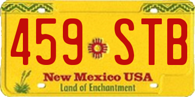 NM license plate 459STB