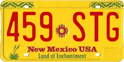 NM license plate 459STG