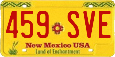 NM license plate 459SVE