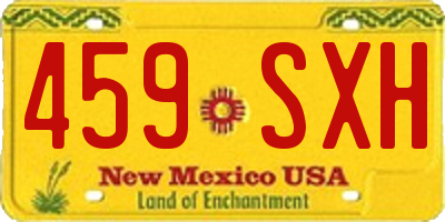 NM license plate 459SXH