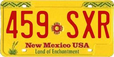 NM license plate 459SXR