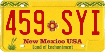 NM license plate 459SYI