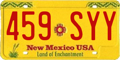 NM license plate 459SYY