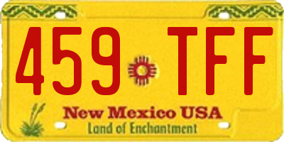 NM license plate 459TFF