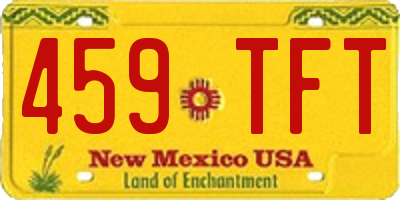 NM license plate 459TFT
