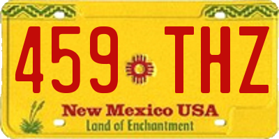 NM license plate 459THZ