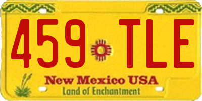 NM license plate 459TLE