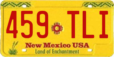 NM license plate 459TLI