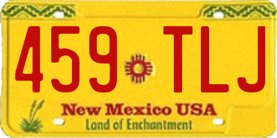 NM license plate 459TLJ