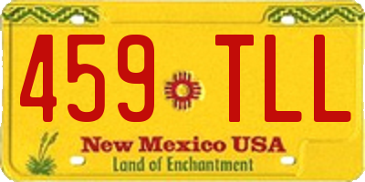 NM license plate 459TLL
