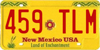 NM license plate 459TLM