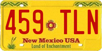 NM license plate 459TLN