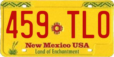 NM license plate 459TLO