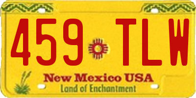 NM license plate 459TLW