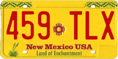 NM license plate 459TLX