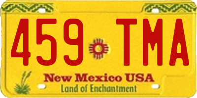 NM license plate 459TMA
