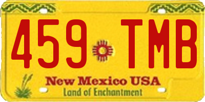 NM license plate 459TMB