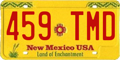 NM license plate 459TMD