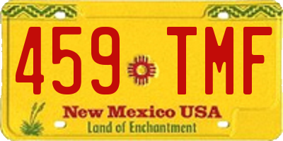 NM license plate 459TMF