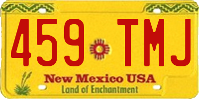 NM license plate 459TMJ