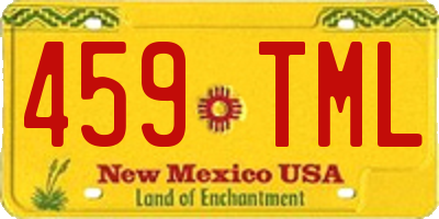 NM license plate 459TML