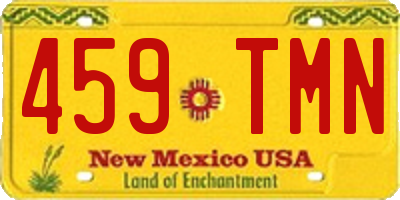 NM license plate 459TMN