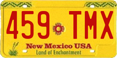NM license plate 459TMX