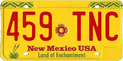 NM license plate 459TNC