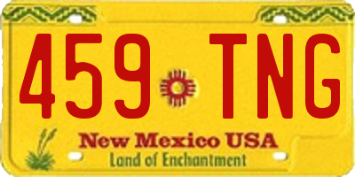NM license plate 459TNG
