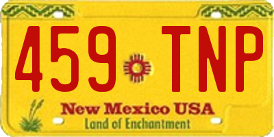 NM license plate 459TNP