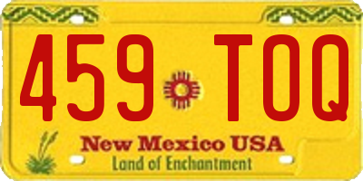 NM license plate 459TOQ