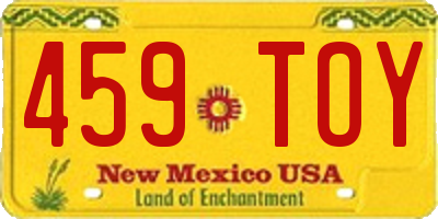 NM license plate 459TOY