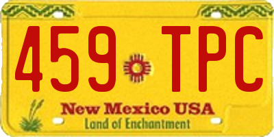 NM license plate 459TPC