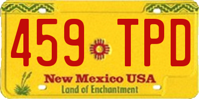 NM license plate 459TPD