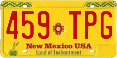 NM license plate 459TPG