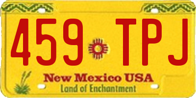 NM license plate 459TPJ