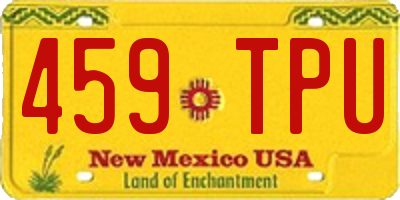 NM license plate 459TPU