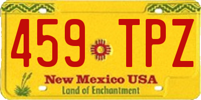 NM license plate 459TPZ